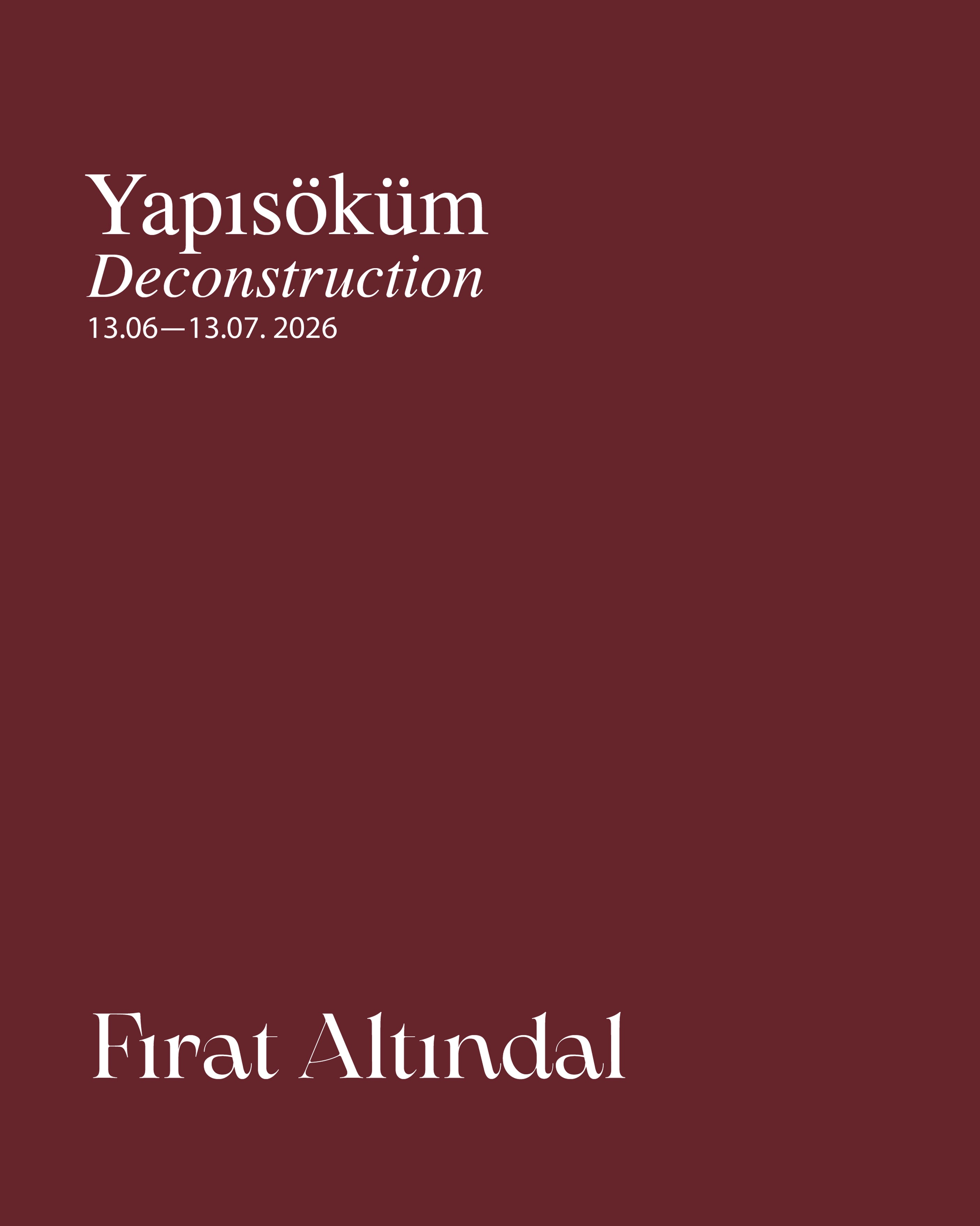 Yapısöküm - Deconstruction sergisinden görsel
